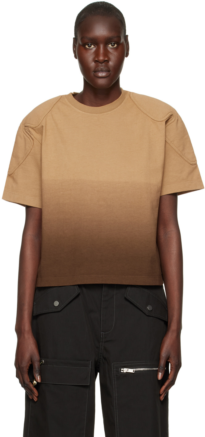 Dion Lee - T-shirt dégradé brun