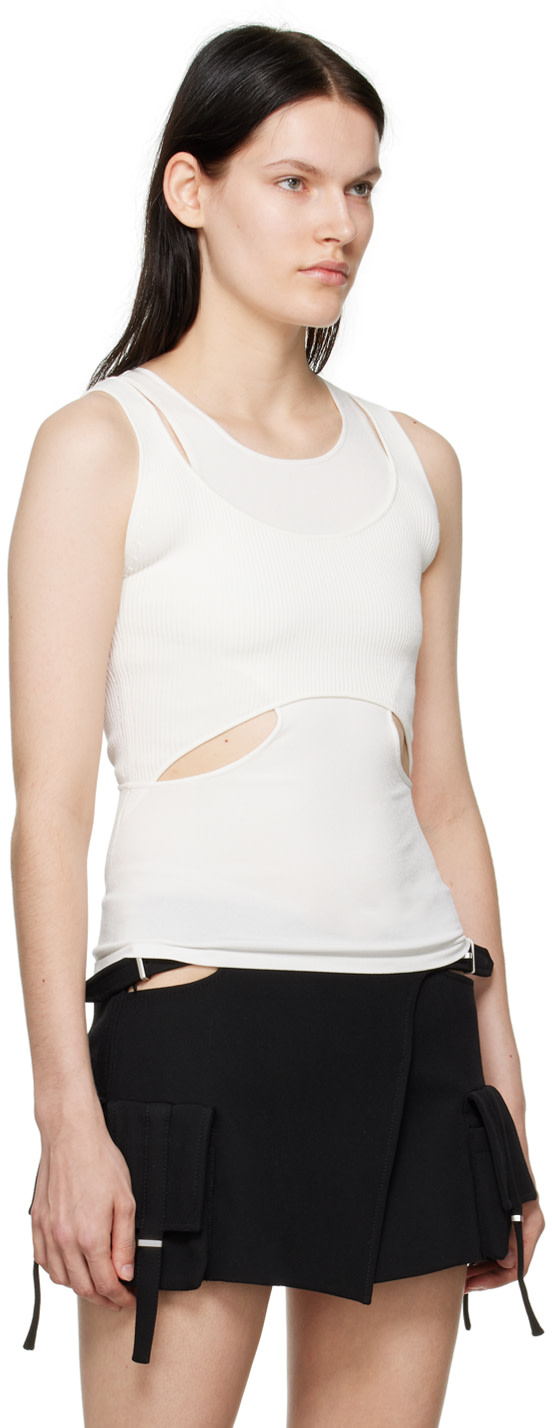 Dion Lee - Débardeur Interlink blanc