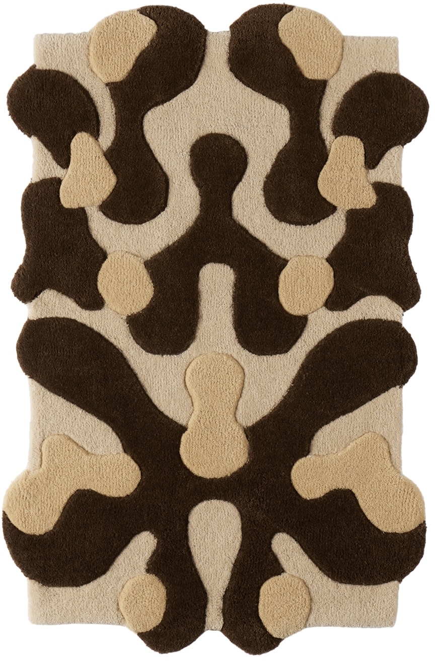 Mush Studios - Petit tapis Blot brun exclusif à SSENSE