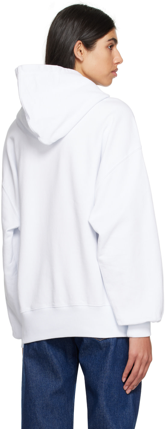 MSGM - Pull à capuche blanc à image