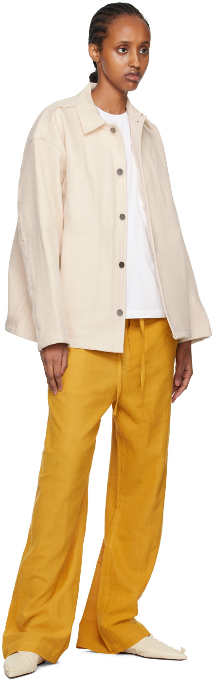 AIREI - Blouson blanc cassé à bords bruts