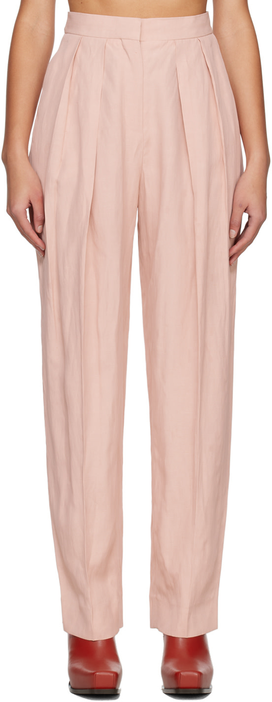 Stella McCartney - Pantalon rose à plis