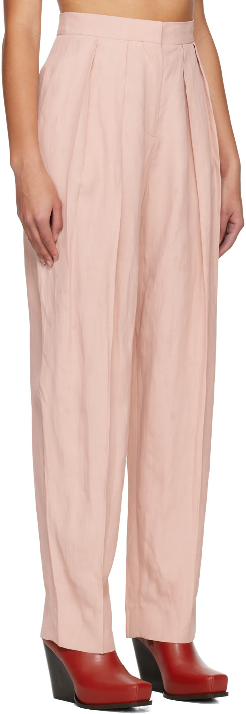 Stella McCartney - Pantalon rose à plis