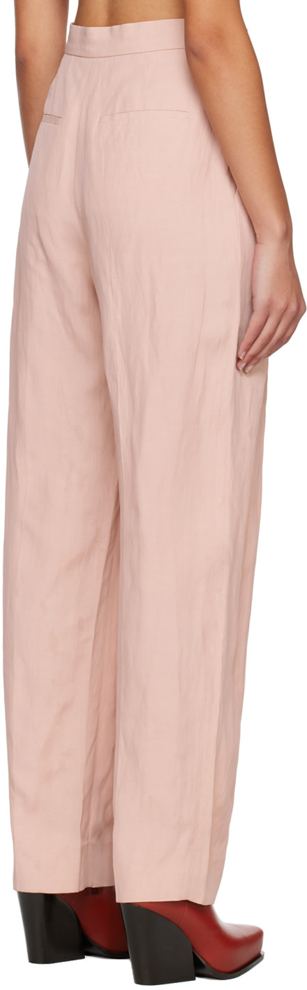 Stella McCartney - Pantalon rose à plis