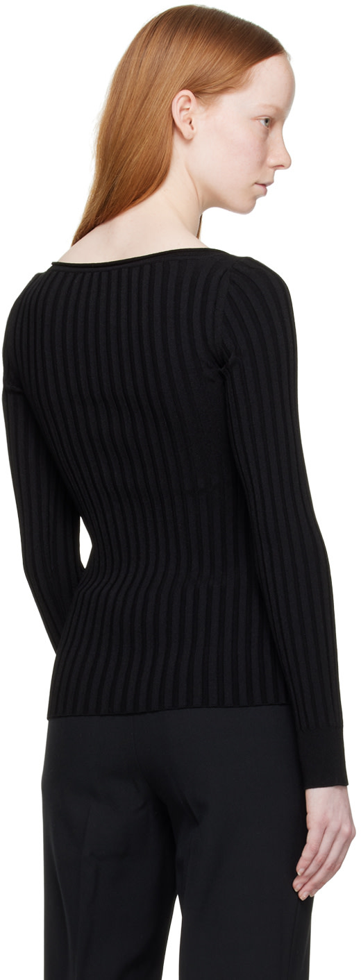 Stella McCartney - Pull noir à col en V