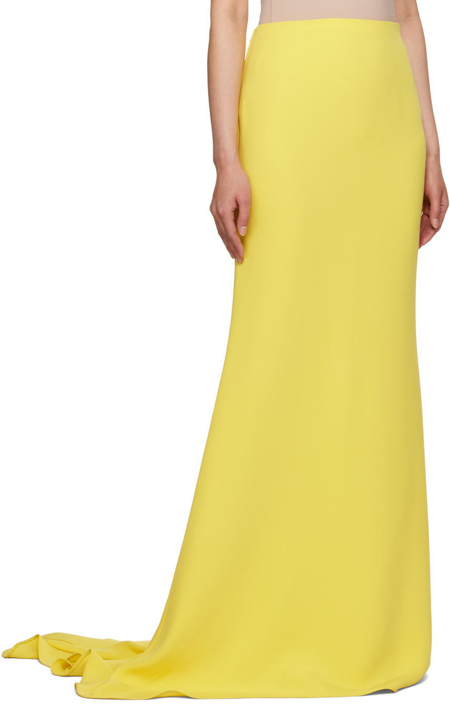 Valentino - Jupe longue évasée jaune