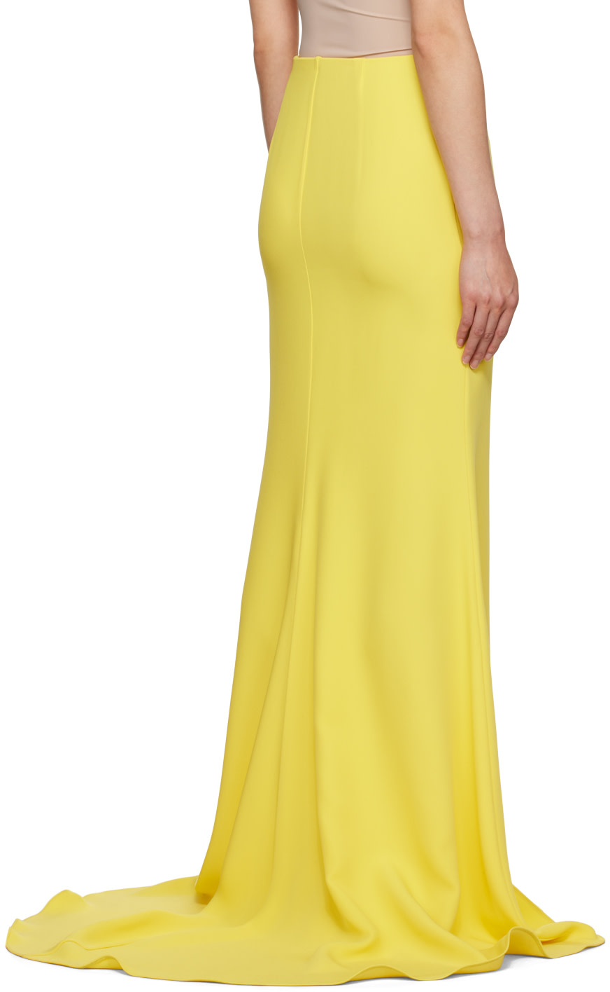 Valentino - Jupe longue évasée jaune