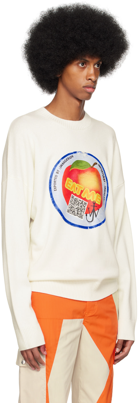 JW Anderson - Pull 'Eat Me' blanc cassé