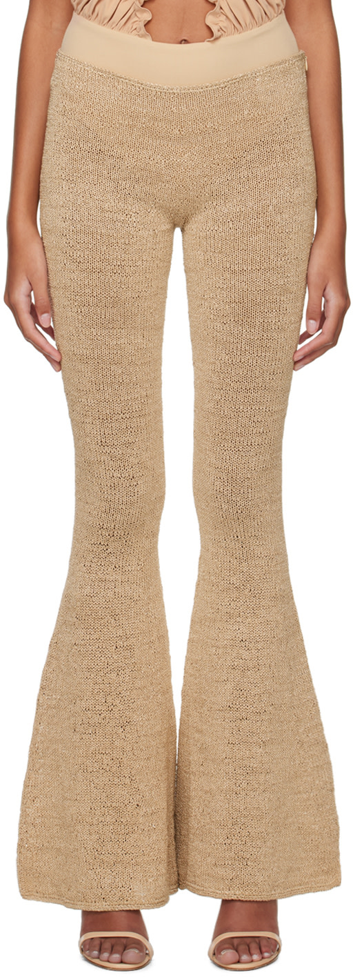 Magda Butrym - Pantalon évasé beige