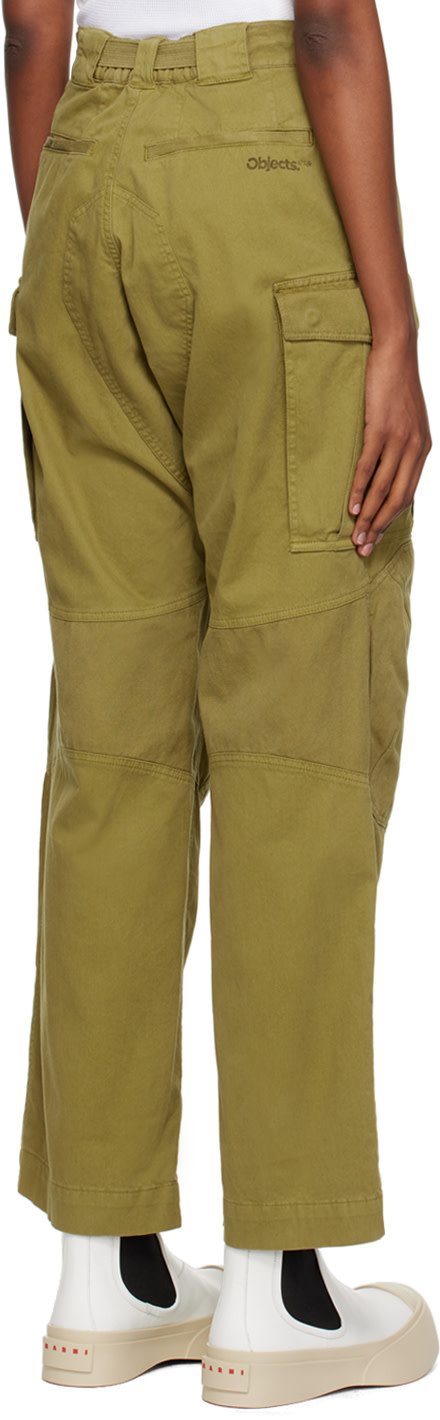 Objects IV Life - Pantalon cargo kaki à logos estampés