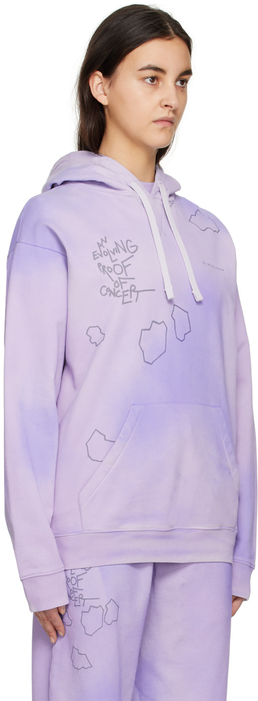 Objects IV Life - Pull à capuche mauve à effet patiné