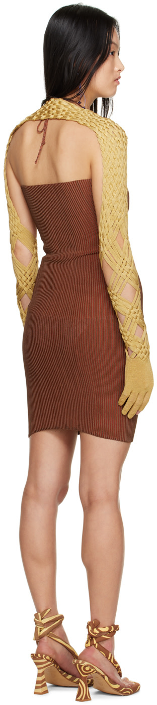 Isa Boulder - Robe courte brune exclusive à SSENSE