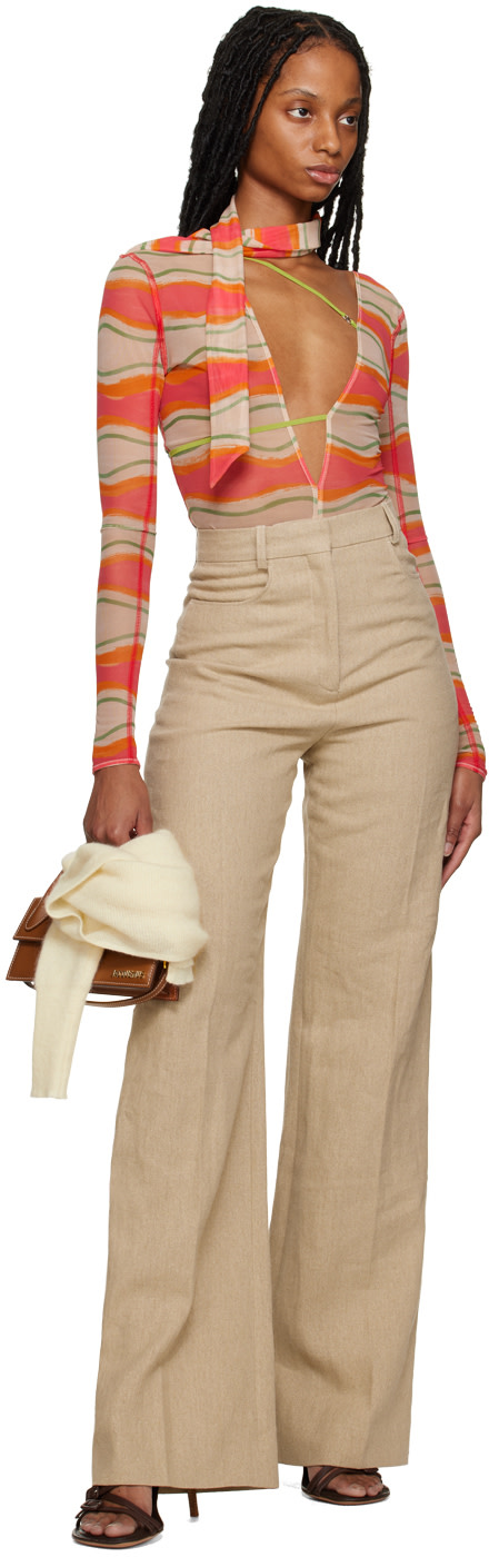 JACQUEMUS - Justaucorps Abanaba multicolore - Le raphia