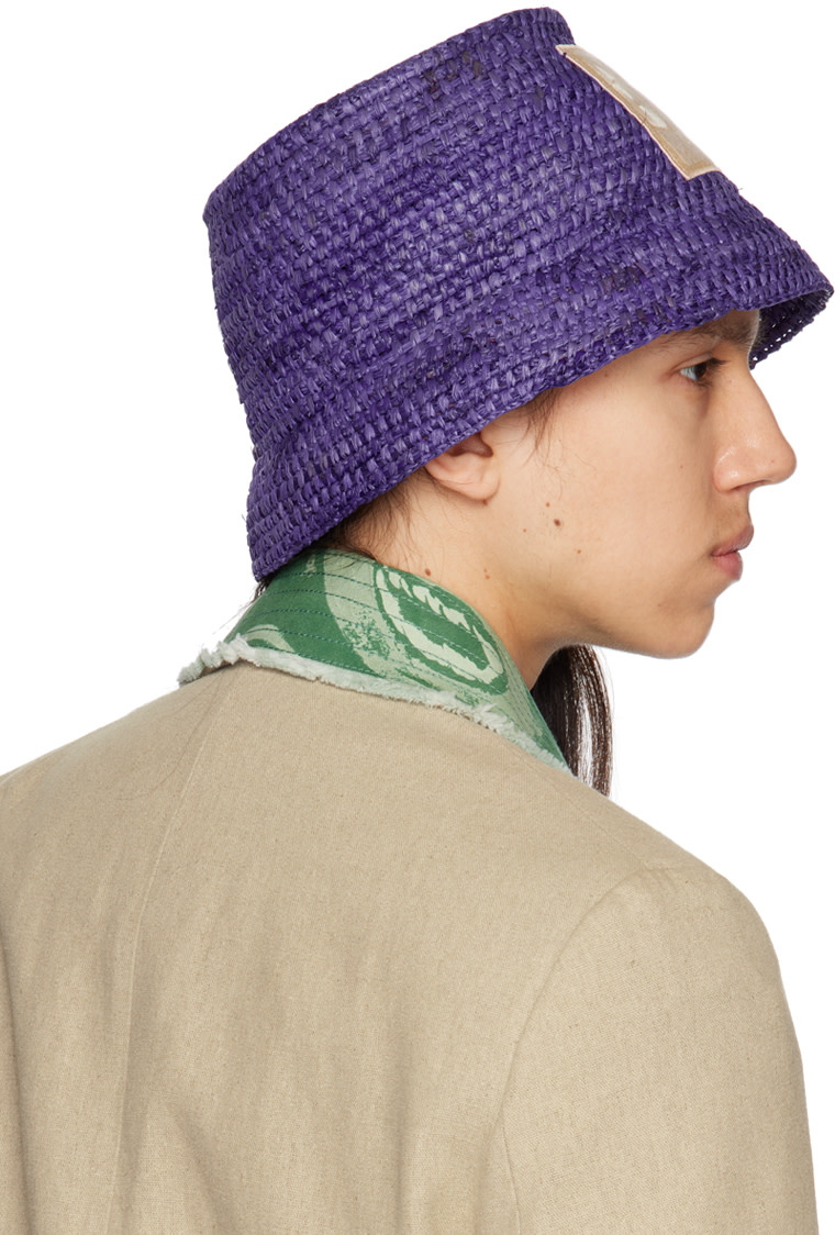 JACQUEMUS: Le Raphiaコレクション パープル Le Bob Ficiu ハット