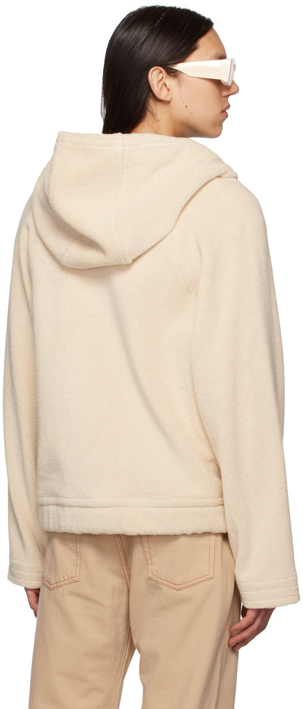 JACQUEMUS - Off-White Le Raphia 'Le Blouson Banho' Jacket