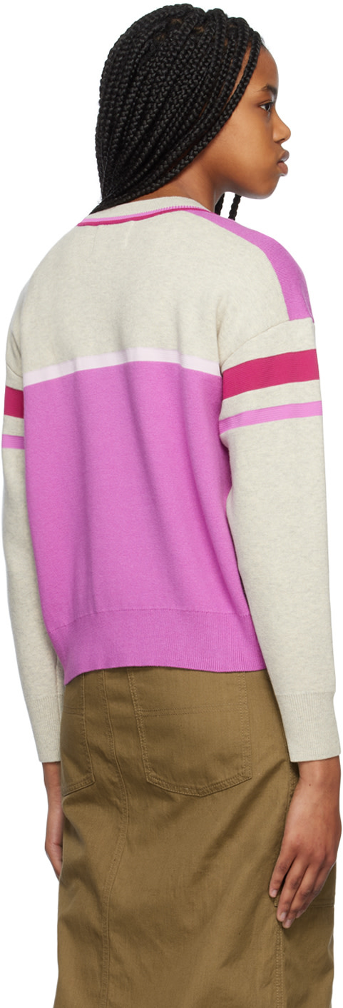 Isabel Marant Etoile - Pull molletonné Carry rose et beige