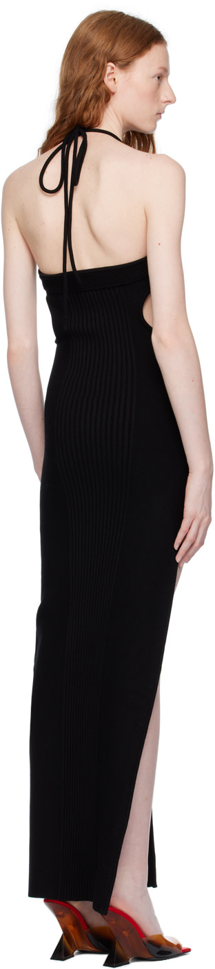 Off-White - Robe longue noire à découpes