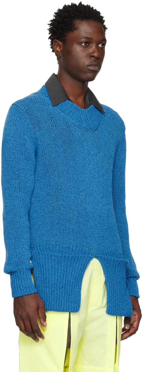 T/SEHNE - Pull bleu exclusif à SSENSE