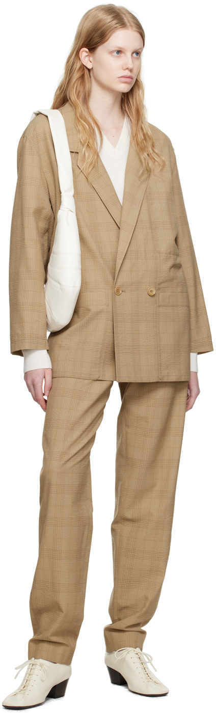 LEMAIRE - Pantalon de tailleur décontracté brun