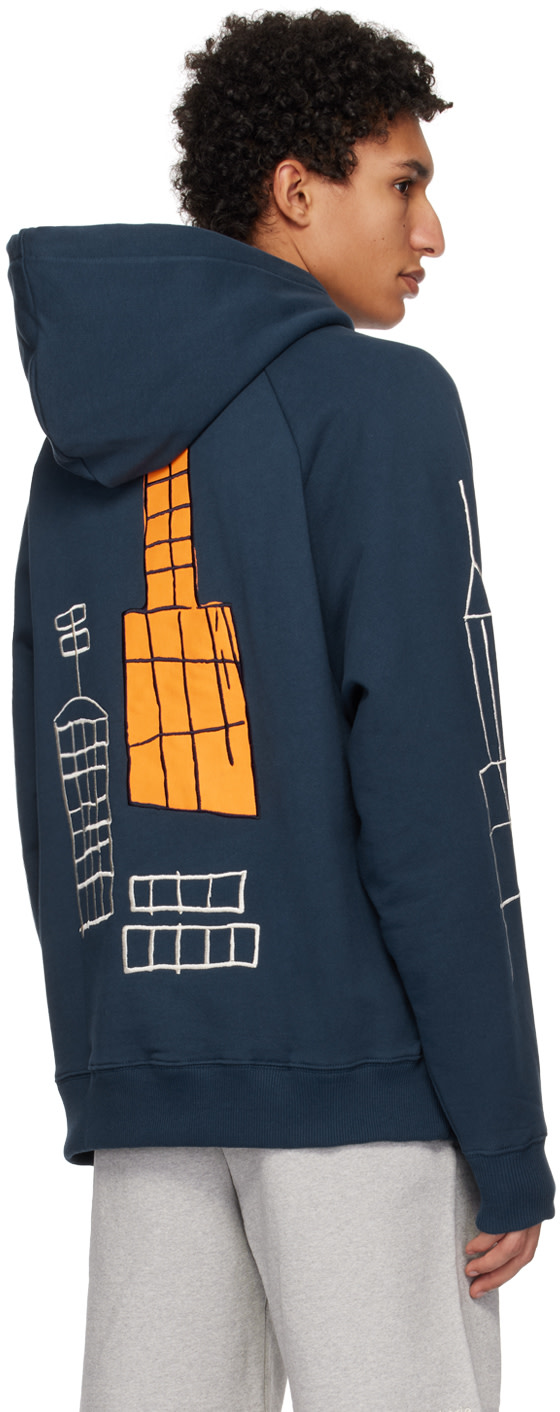 Études - Pull à capuche Racing Empire bleu