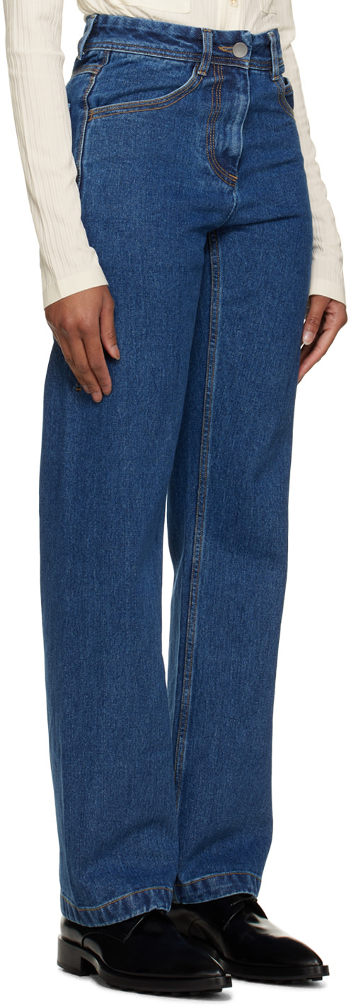 LOW CLASSIC - Jean droit bleu