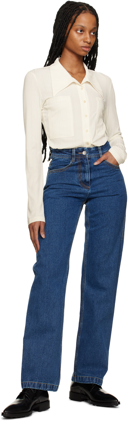 LOW CLASSIC - Jean droit bleu