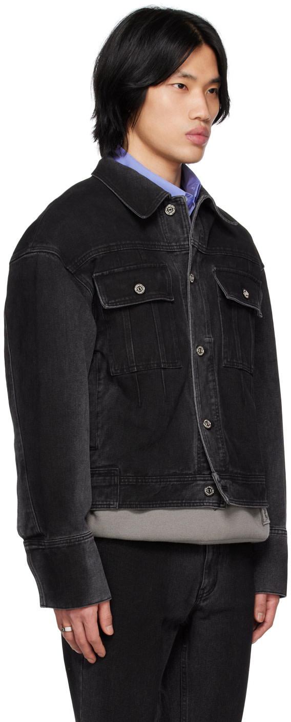 WOOYOUNGMI - Gray Washed Denim Jacket