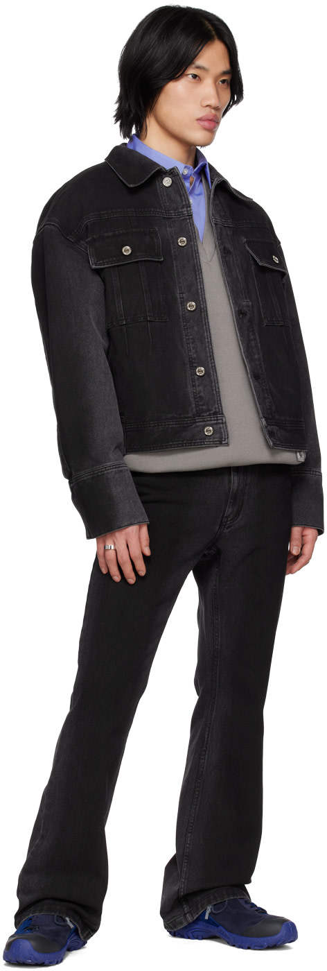 WOOYOUNGMI - Gray Washed Denim Jacket