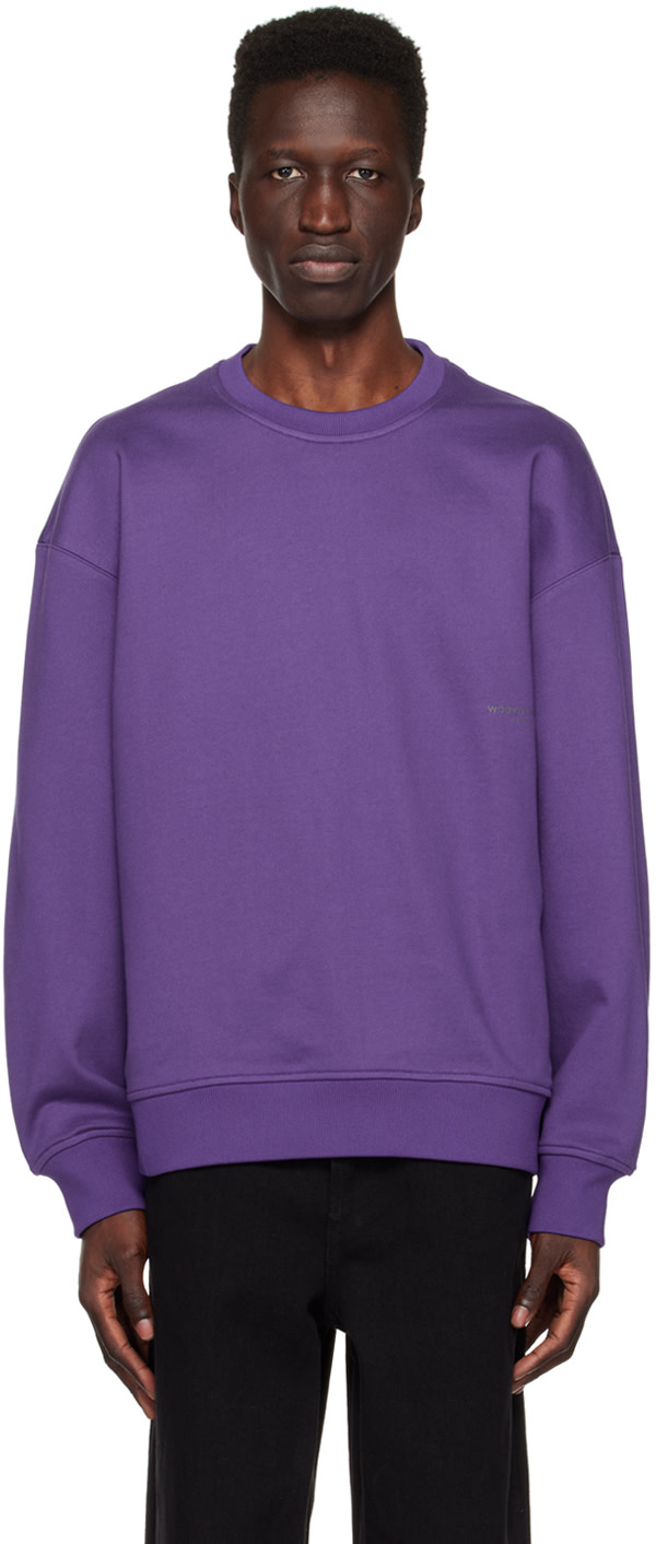 WOOYOUNGMI - Pull molletonné mauve à col ras du cou