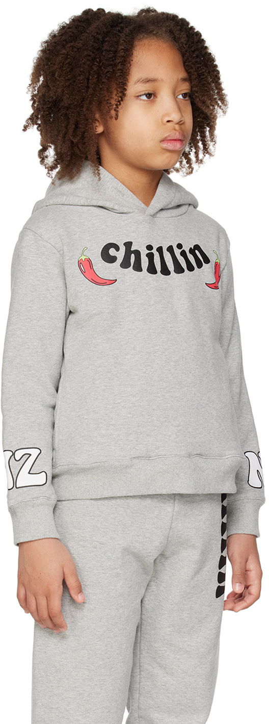 NZKidzzz - Enfant | Pull à capuche 'Chillin' gris