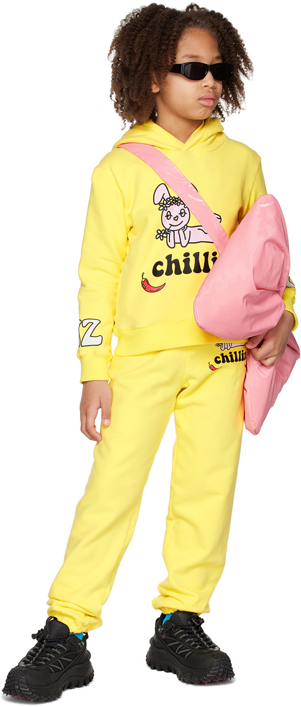 NZKidzzz - Enfant | Pull à capuche 'Chillin' jaune
