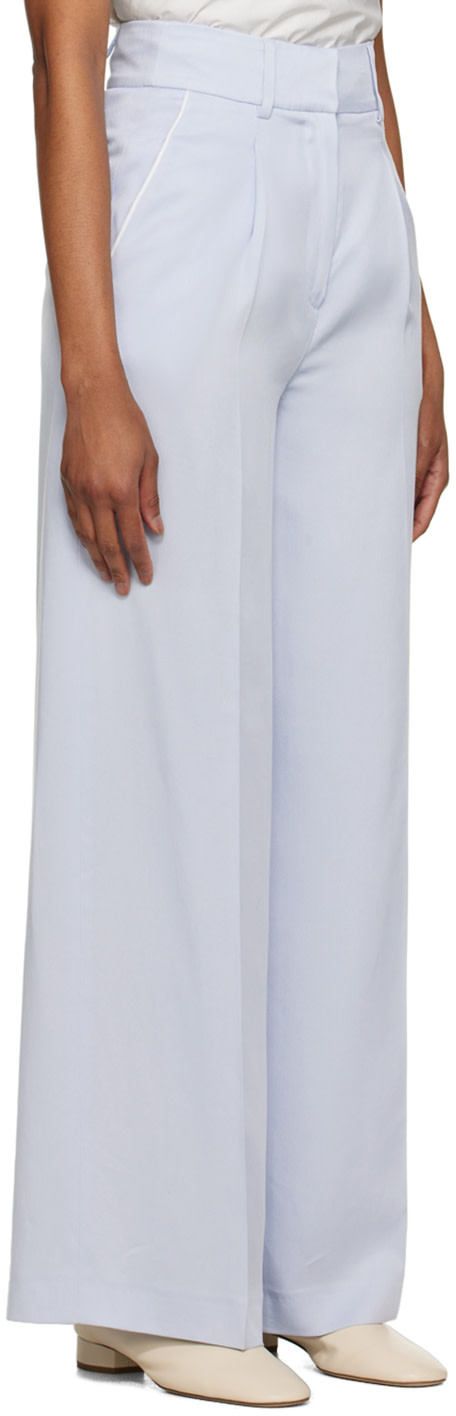 Elleme - Pantalon bleu à plis