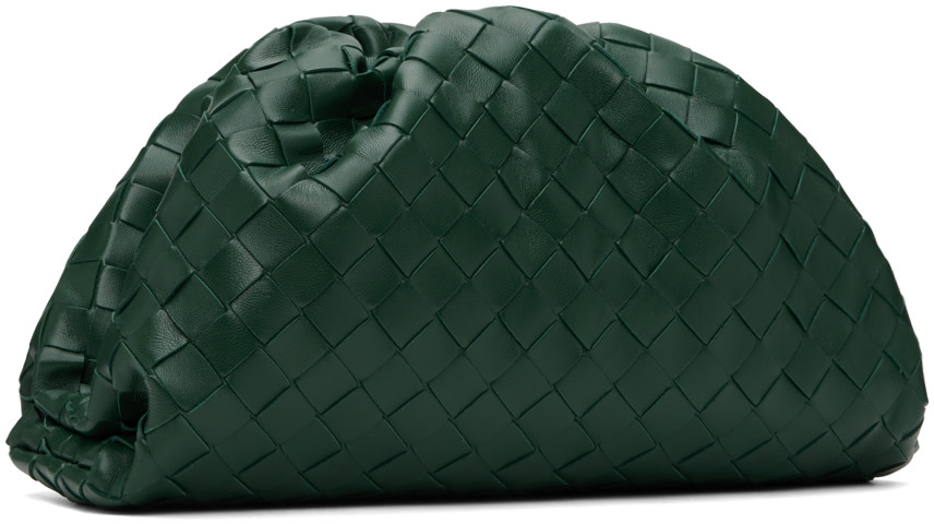 Bottega Veneta: Green Teen Pouch | SSENSE