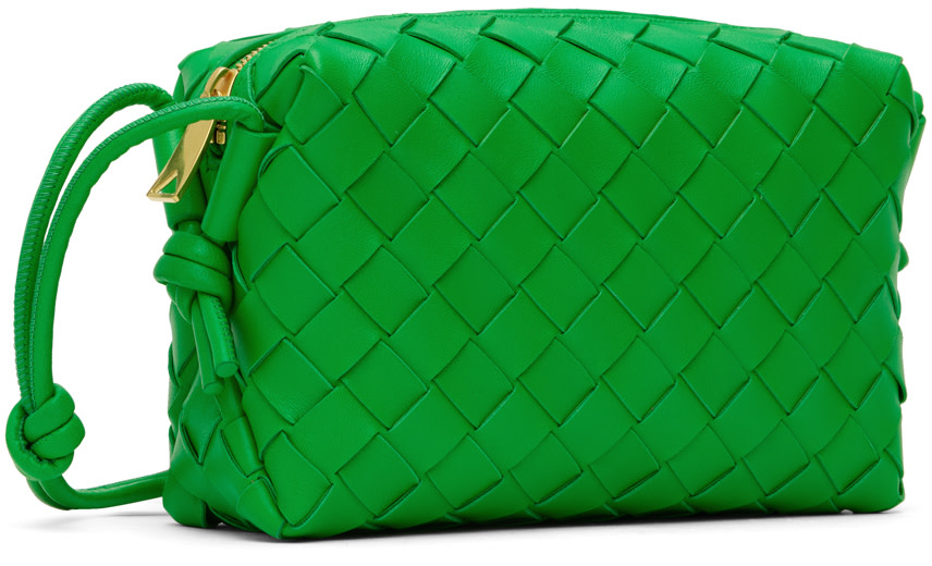 Bottega Veneta: Green Mini Loop Camera Bag | SSENSE