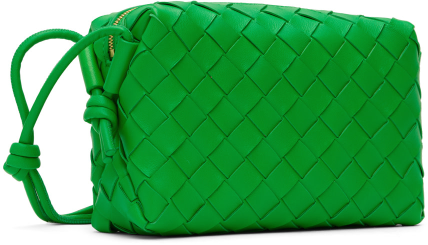 Bottega Veneta: Green Mini Loop Camera Bag | SSENSE