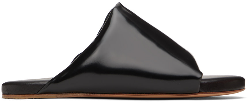 Bottega Veneta - Black Cushion Slides