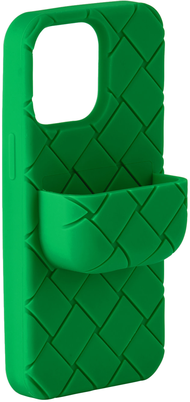 Bottega Veneta: Green Intreccio AirPods Pro & iPhone 13 Pro Case