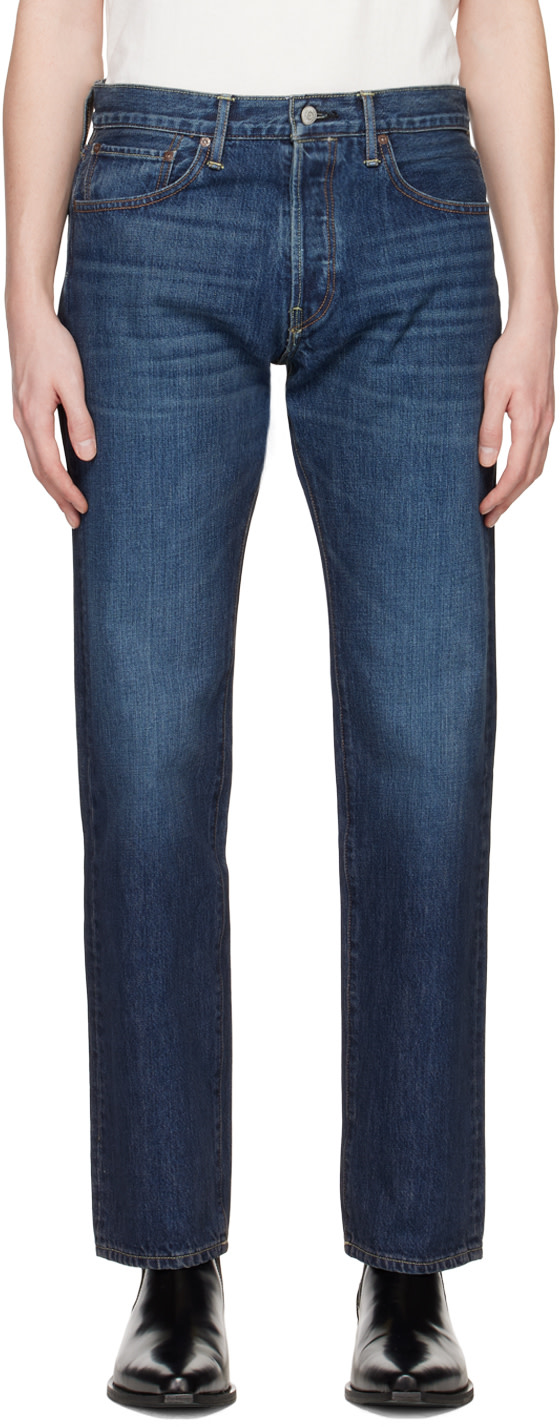 Re/Done - Jean droit 50s bleu