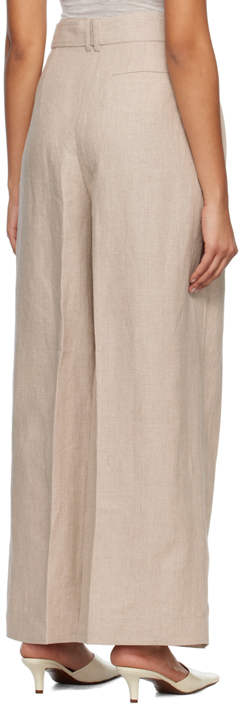 Subtle Le Nguyen - Pantalon beige à plis