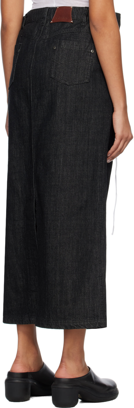 Subtle Le Nguyen - Jupe longue noire en denim
