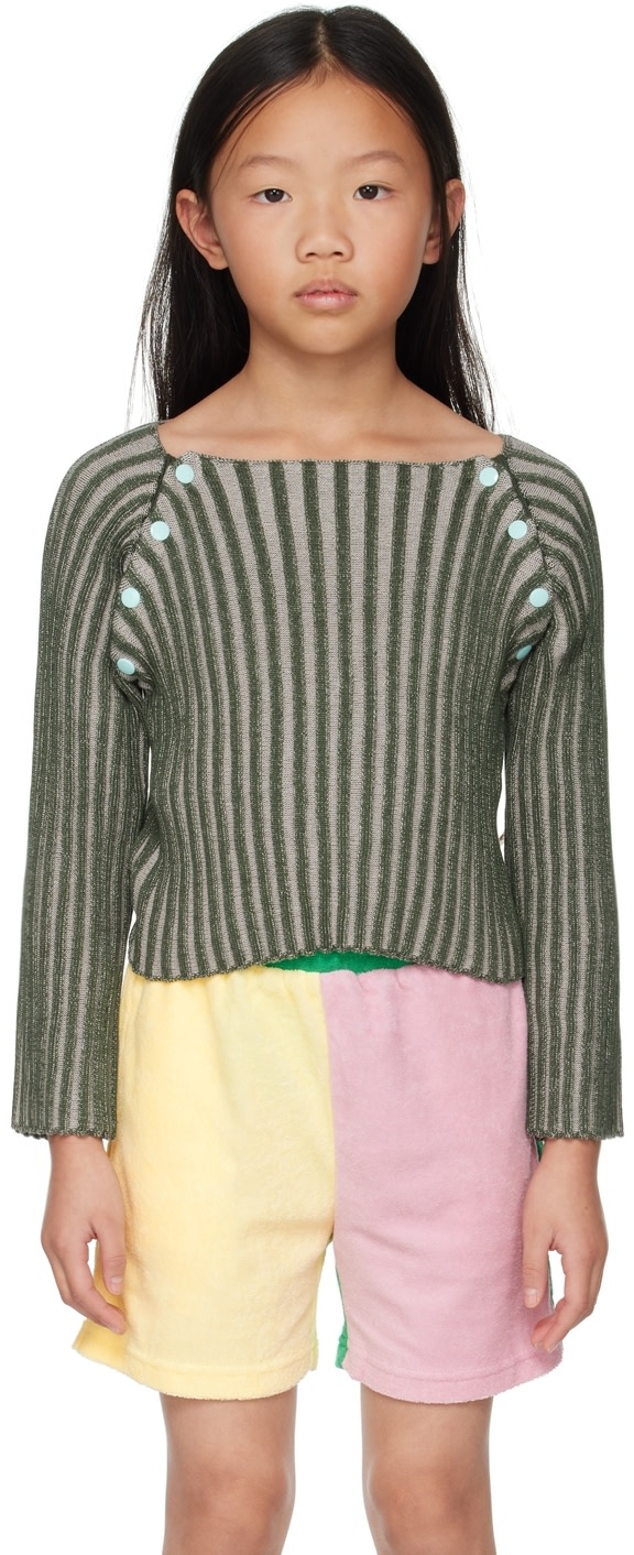 Eckhaus Latta - Enfant | Pull vert exclusif à SSENSE