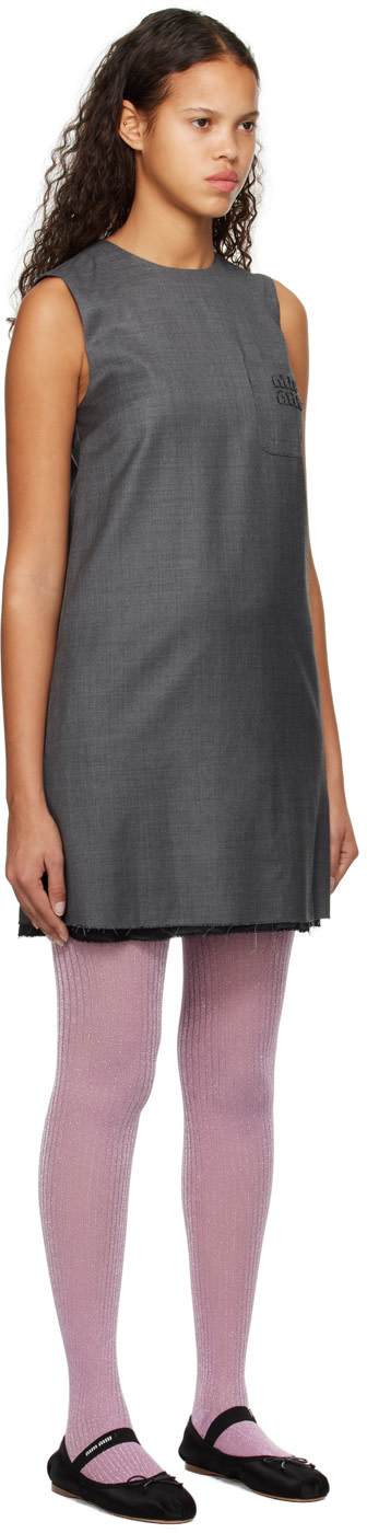 Miu Miu - Robe courte Grisaille grise