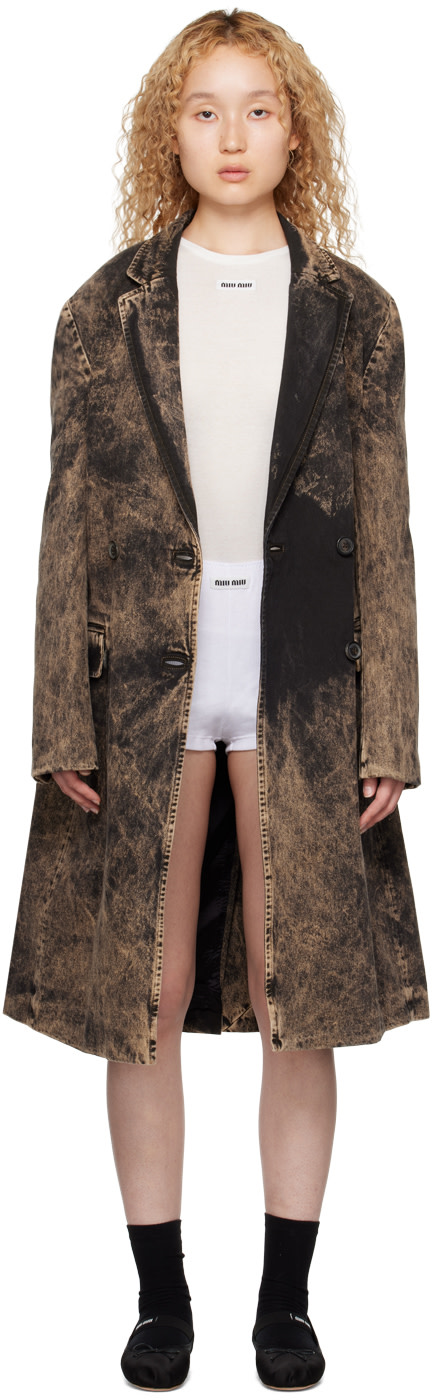 Miu Miu - Black Marbleized Denim Jacket