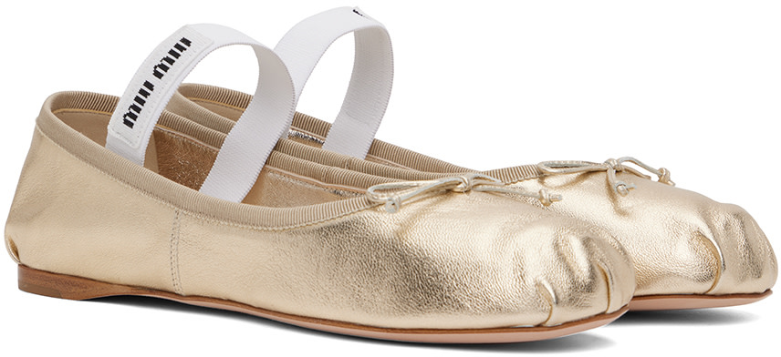 Miu Miu - Ballerines dorées
