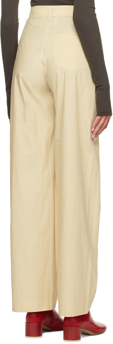 Nanushka - Pantalon Nessa blanc cassé