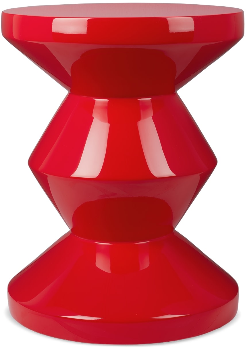 POLSPOTTEN - Red Zig Zag Stool