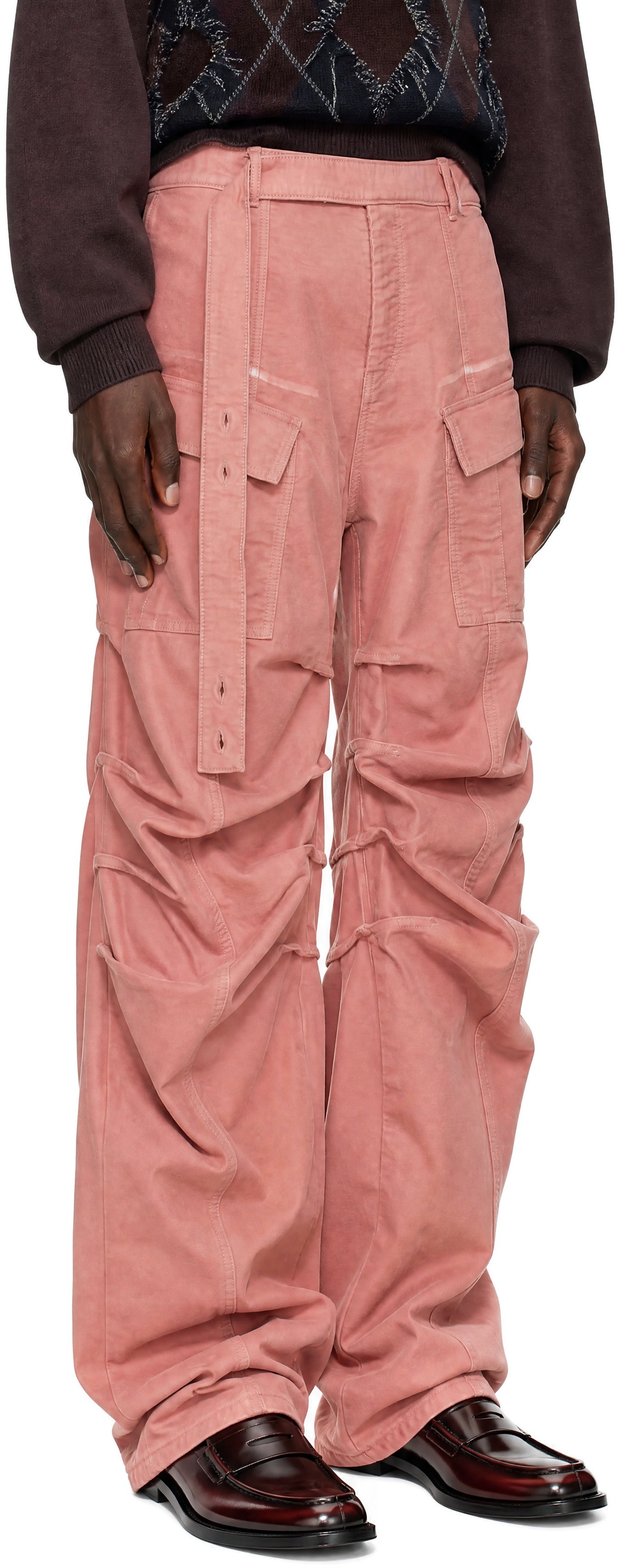 Y/Project - Pink Gathered Cargo Pants