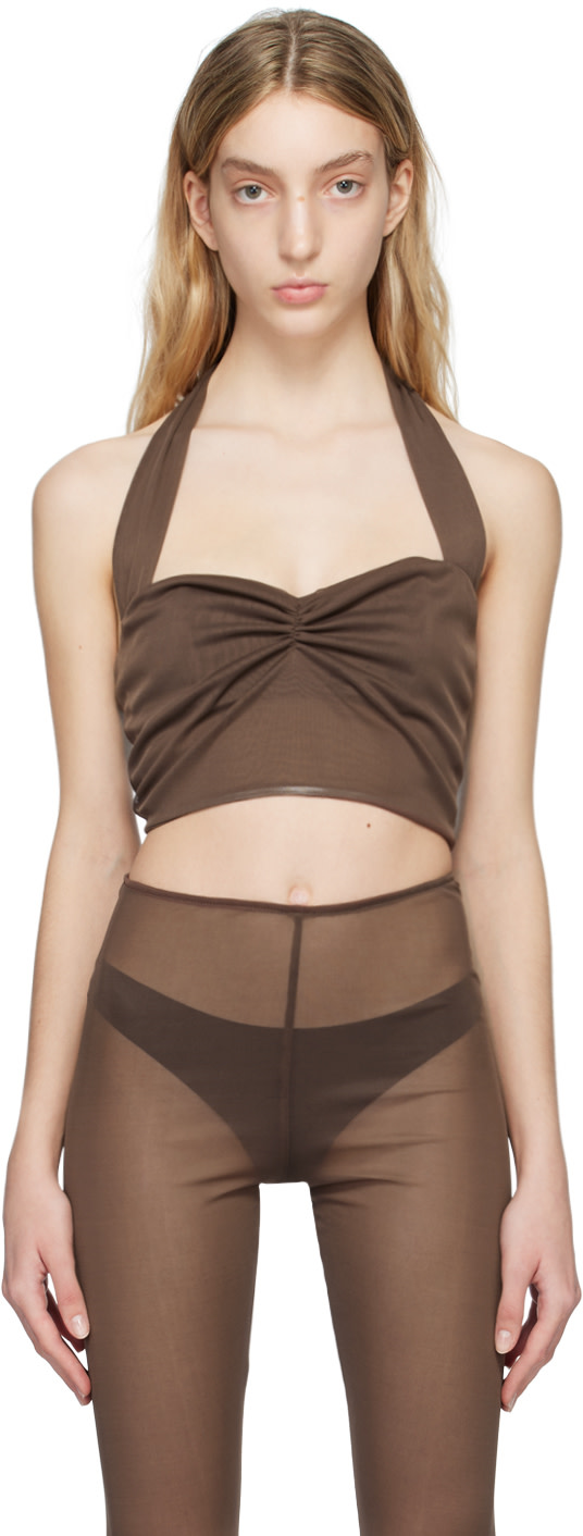 Anna Sui - Camisole brune exclusive à SSENSE