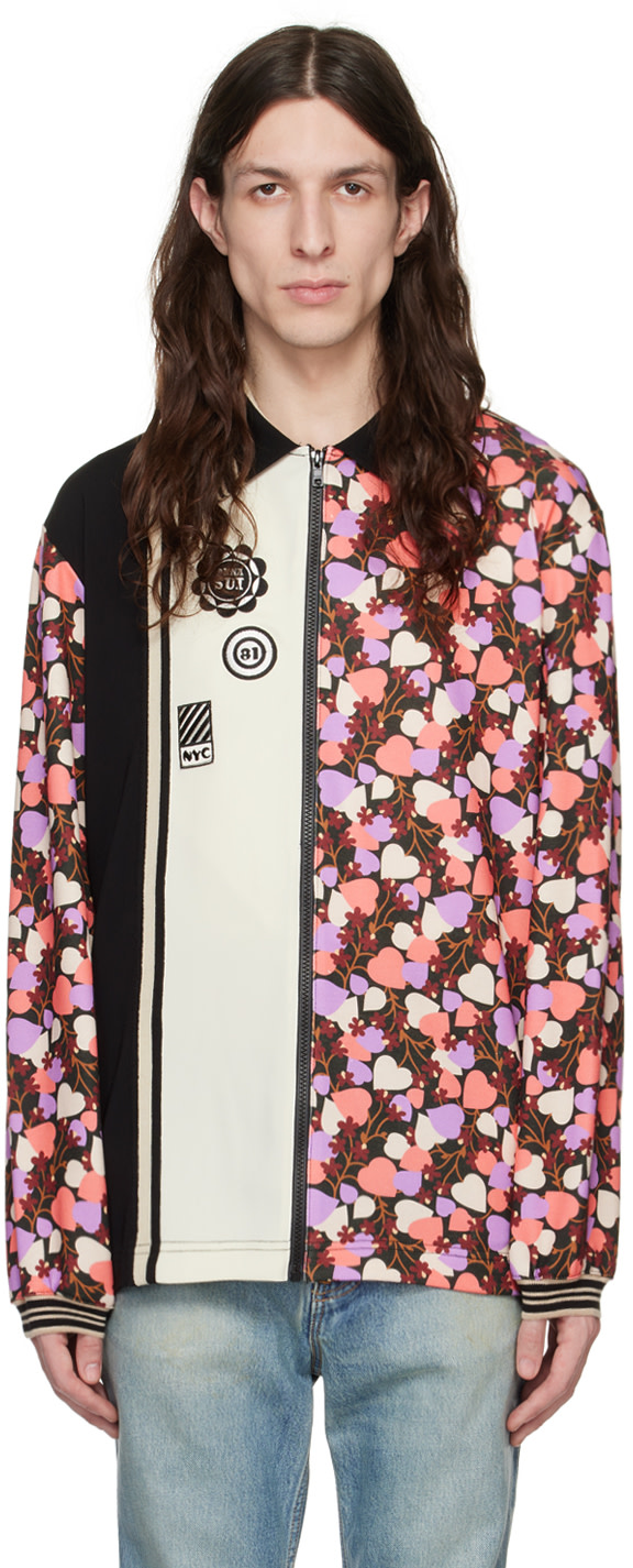 Anna Sui - Pull molletonné multicolore à motif graphique exclusif à SSENSE