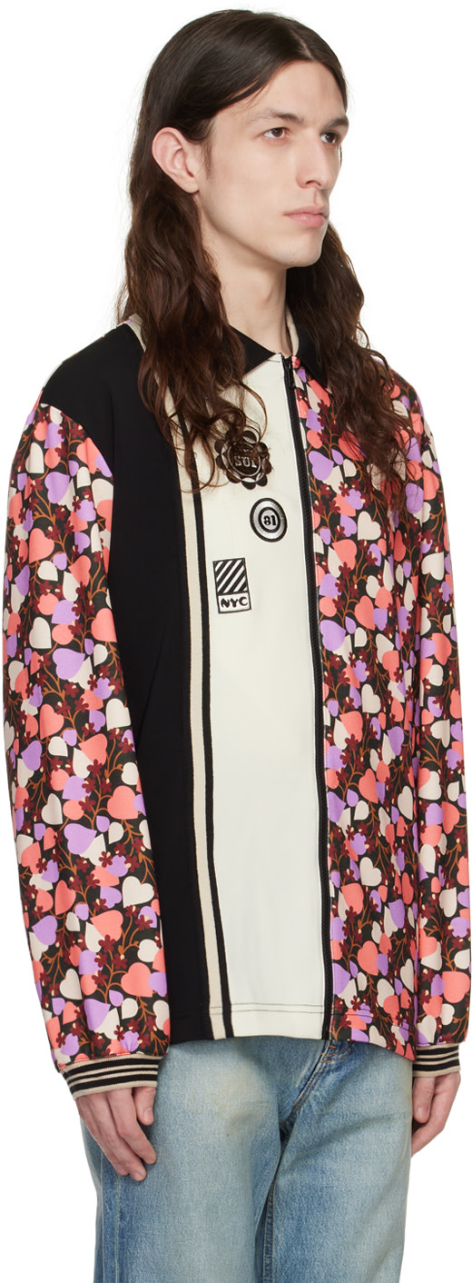 Anna Sui - Pull molletonné multicolore à motif graphique exclusif à SSENSE